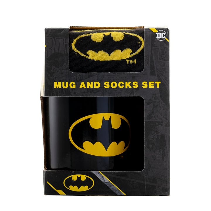 Batman - Coffret cadeau avec tasse 315ml et paire de chaussette EU 41-45 "Logo" - flash vidéo