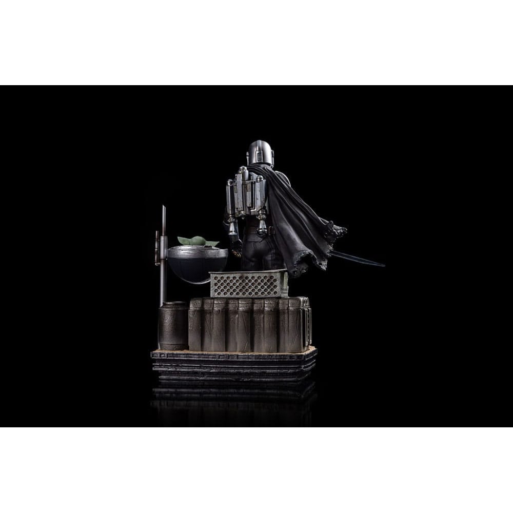 Iron Studios - BDS Arts Scale 1/10 - Le Mandalorien - Din Djarin et Grogu Statue 21cm - flash vidéo