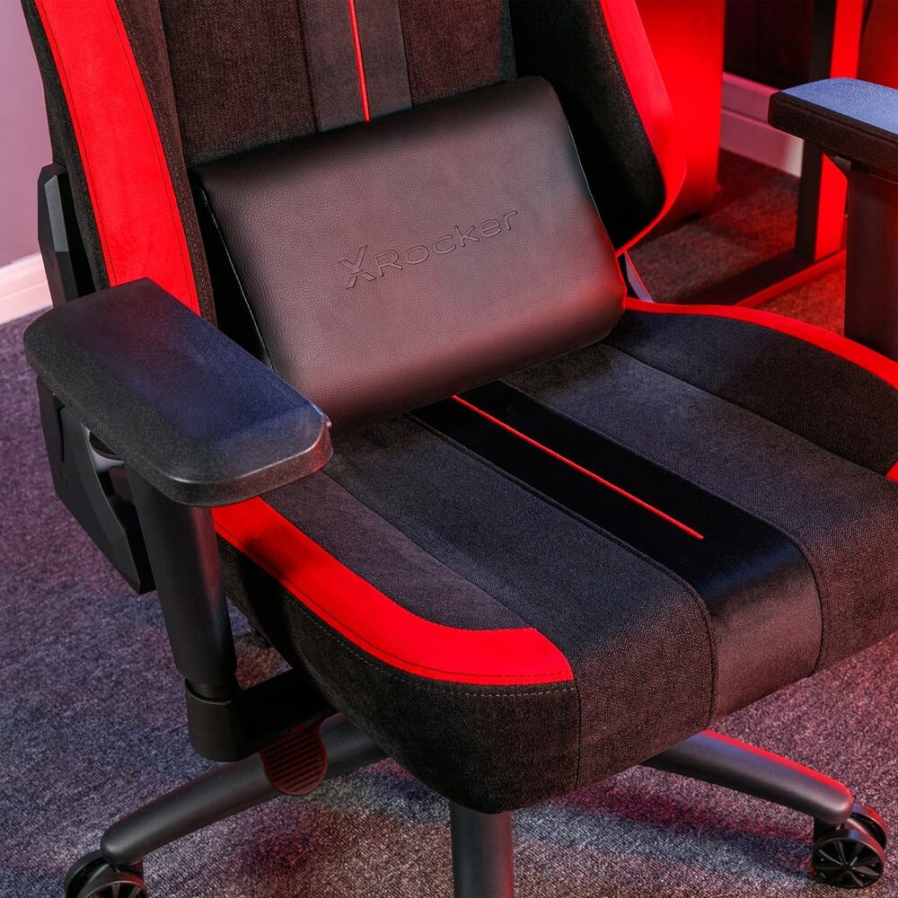 X Rocker - Chaise de bureau ergonomique Onyx Noire/Rouge - flash vidéo