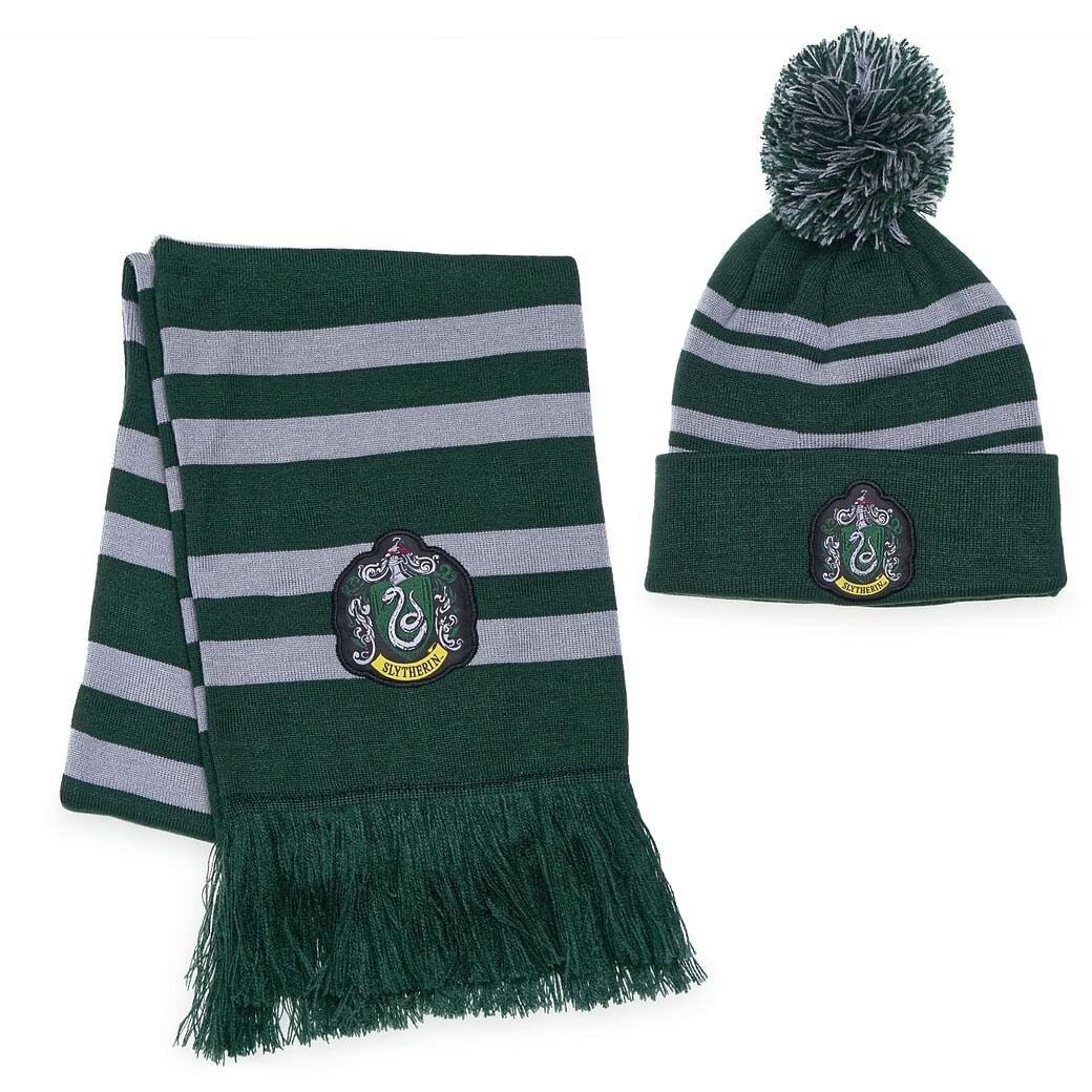 Harry Potter - Ensemble Bonnet à pompon & Écharpe Serpentard - flash vidéo