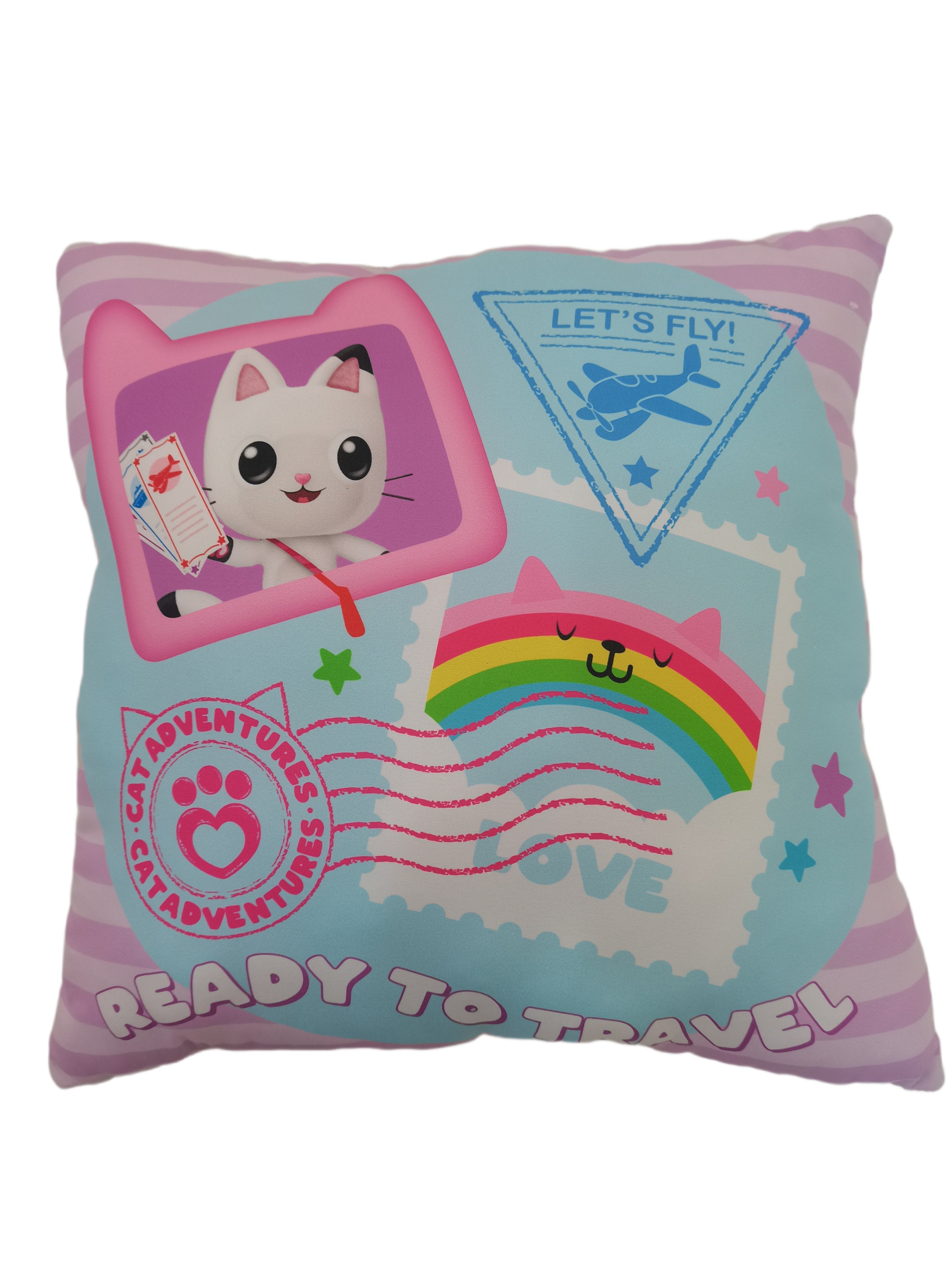 Gabby et la Maison magique - Coussin double face "Up Up Up in the Air" (40x40cm) - flash vidéo