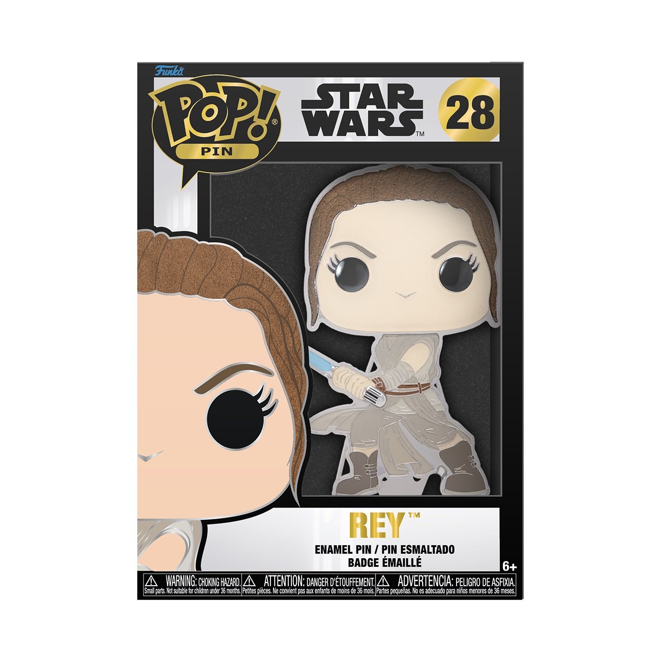 Funko Pop! Pin: Star Wars - Rey - flash vidéo