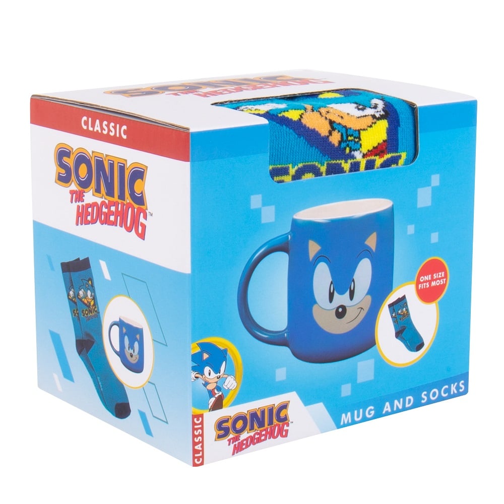 Sonic the Hedgehog - Coffret mug et chaussettes - flash vidéo