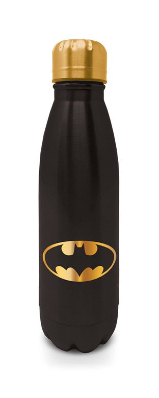 Batman - Petite bouteille en métal Noire et Dorée 540ml - flash vidéo