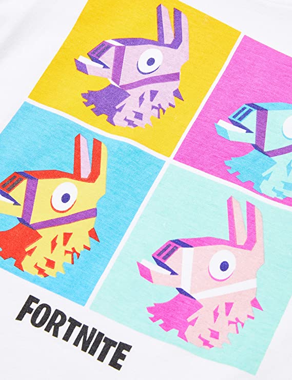 Fortnite - White Lama T-Shirt Kids 12Y - flash vidéo