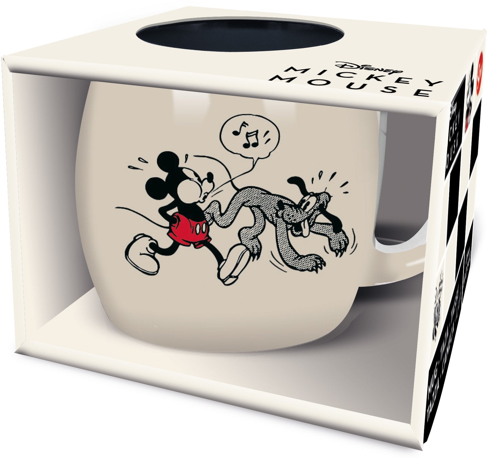 Disney - Tasse globe en céramique Mickey Mouse Vintage - 380ml - flash vidéo