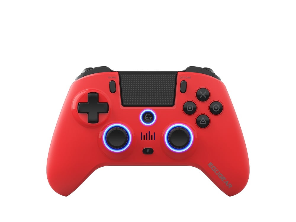 EgoGear - Manette sans fil Bluetooth SC15 Rouge pour PS4, PS3 et PC - flash vidéo