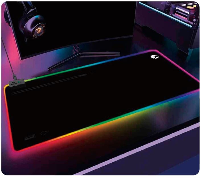 UKON!C - Microsoft - Tapis de souris Gaming RGB - Xbox Series X - flash vidéo