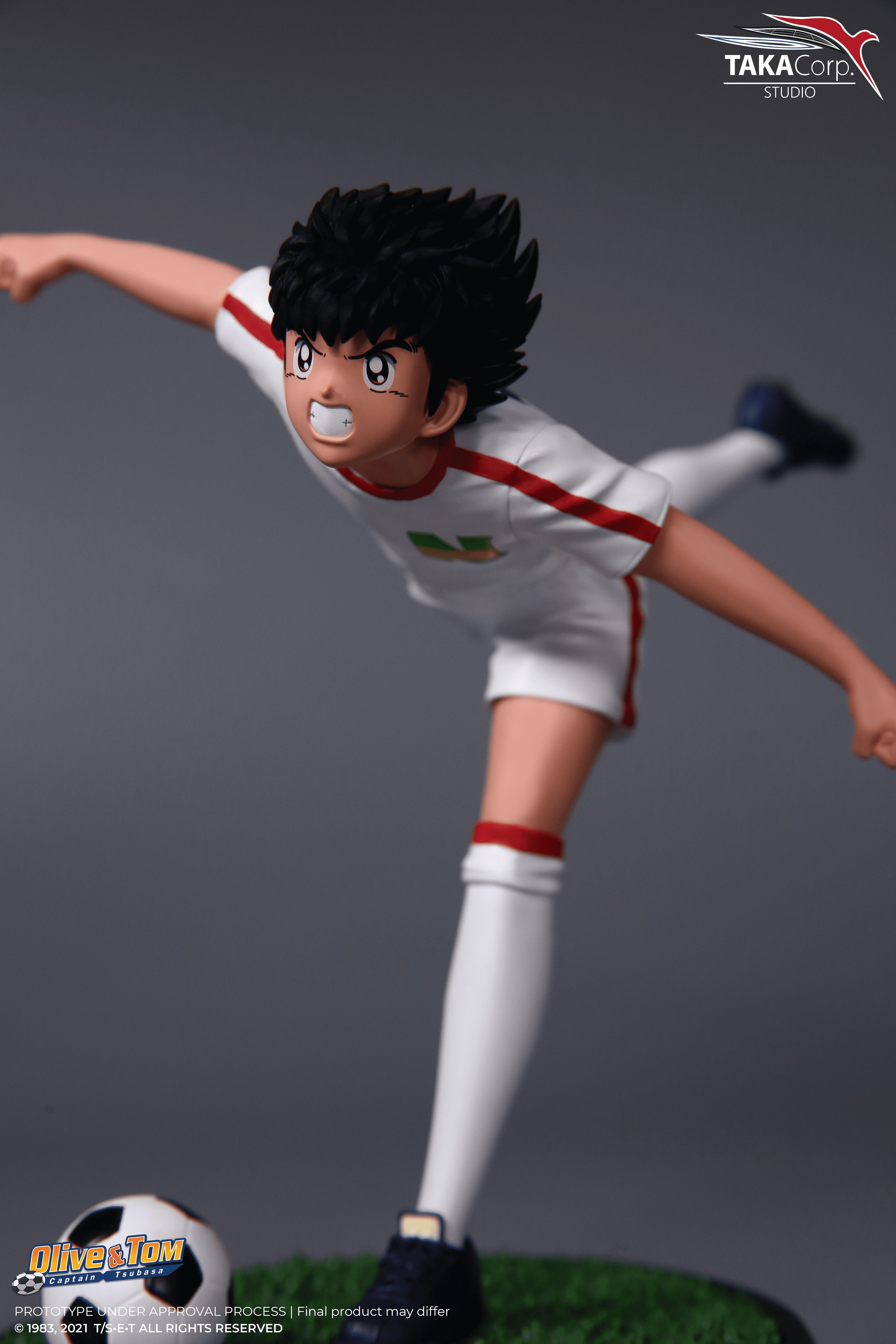 Plastoy - Olive et Tom (Captain Tsubasa) - Olivier Atton (Tsubasa Ozora) Statue 18.5cm - flash vidéo
