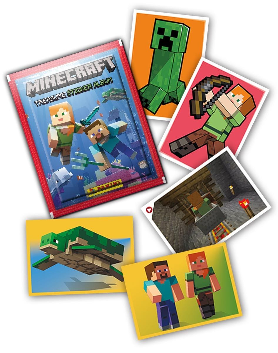 Panini - Album d'autocollants Trésor de Minecraft - flash vidéo