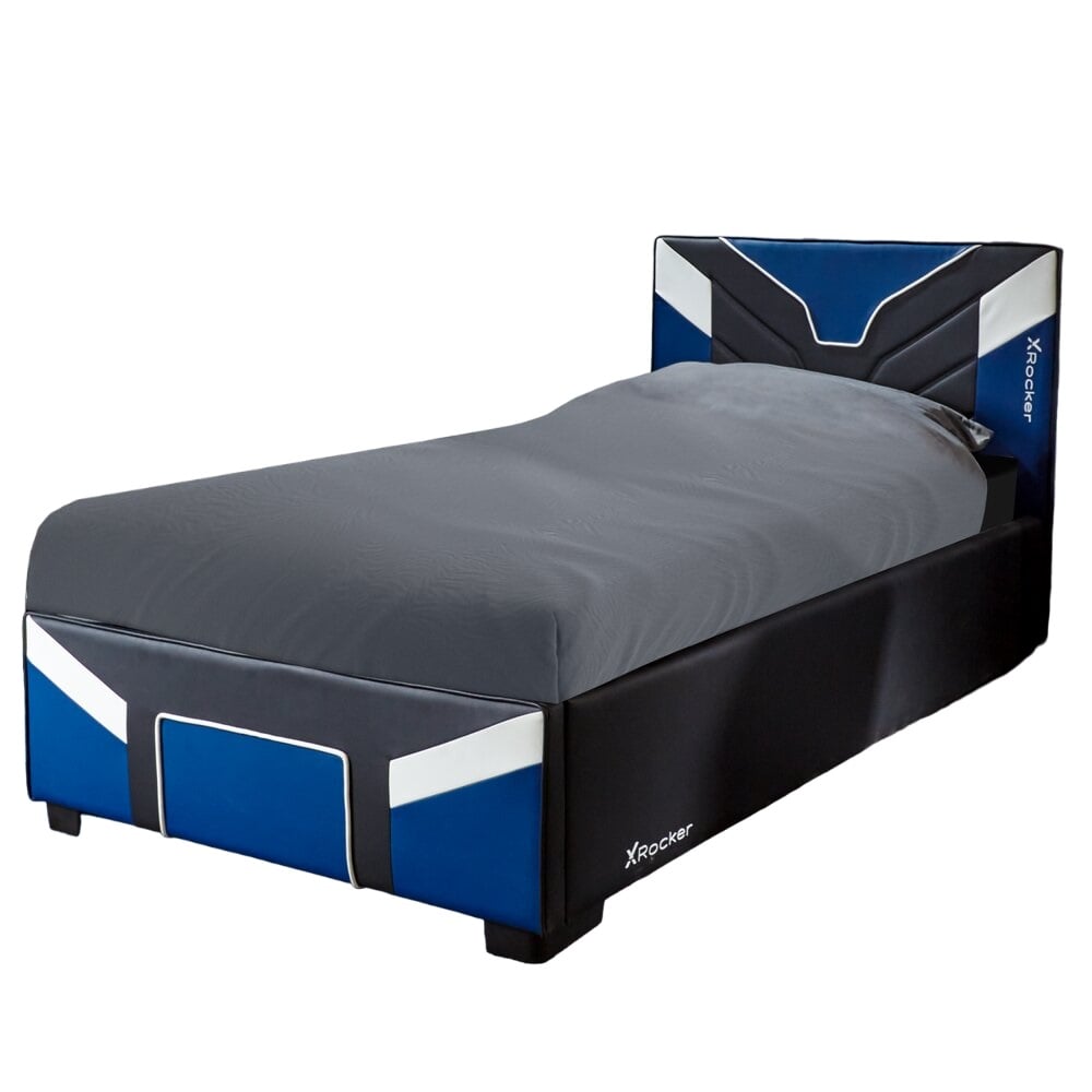 X Rocker - Lit de jeu Cerberus Ottoman Bleu - flash vidéo