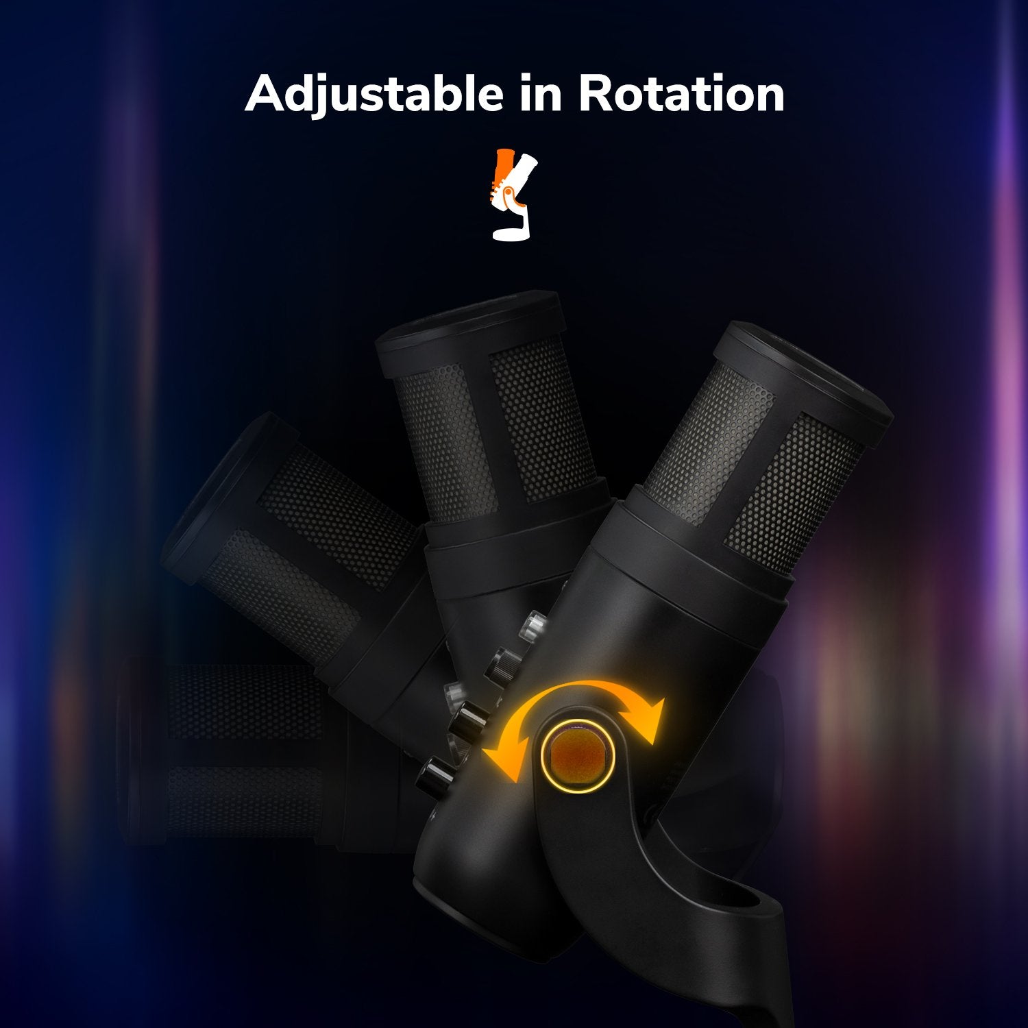 EgoGear - Microphone de streaming haut de gamme RGB SLI50 - flash vidéo