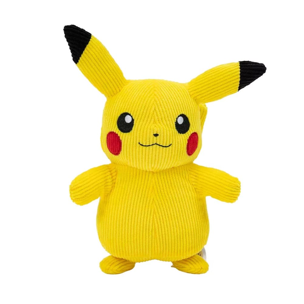 Pokémon - Peluche Pikachu en velours côtelé 20cm - flash vidéo