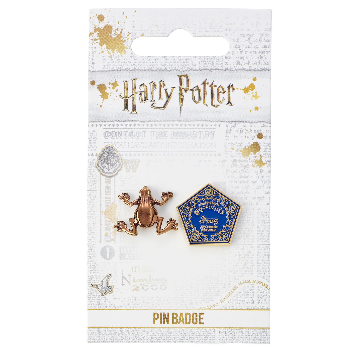 Harry Potter - Badge épingle Chocogrenouille et sa boîte - flash vidéo