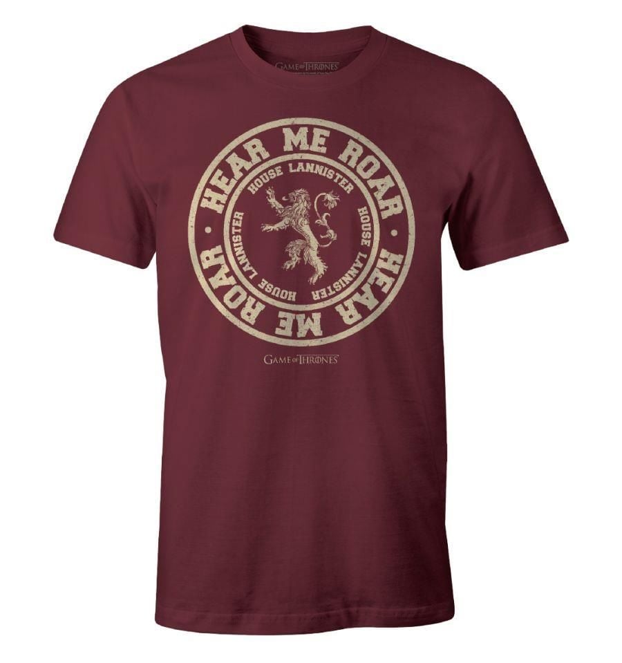 Game of Thrones - Hear Me Roar Burgundy T-Shirt S - flash vidéo