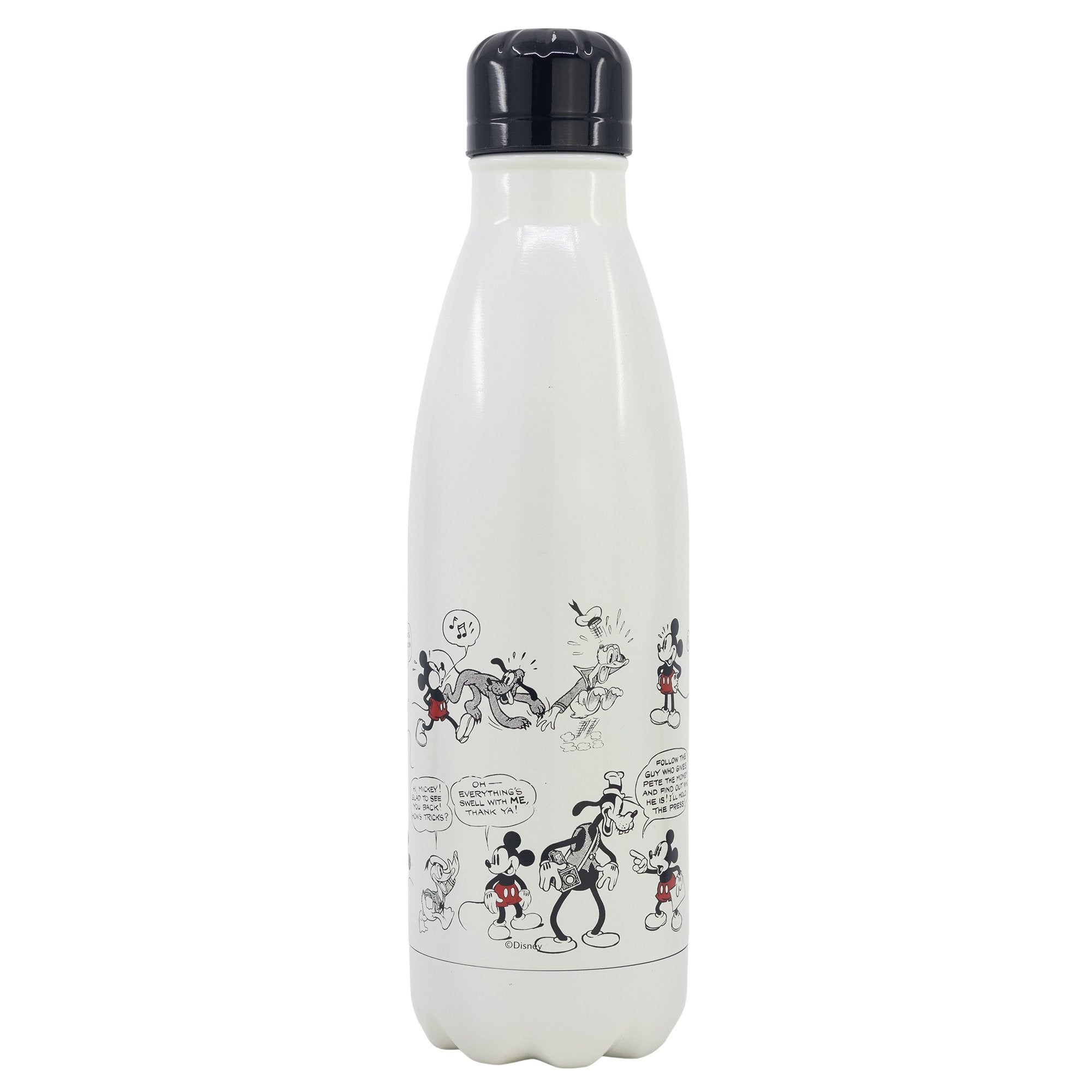Disney - Bouteille d'eau en acier inoxydable Mickey Mouse Vintage - 780ml - flash vidéo