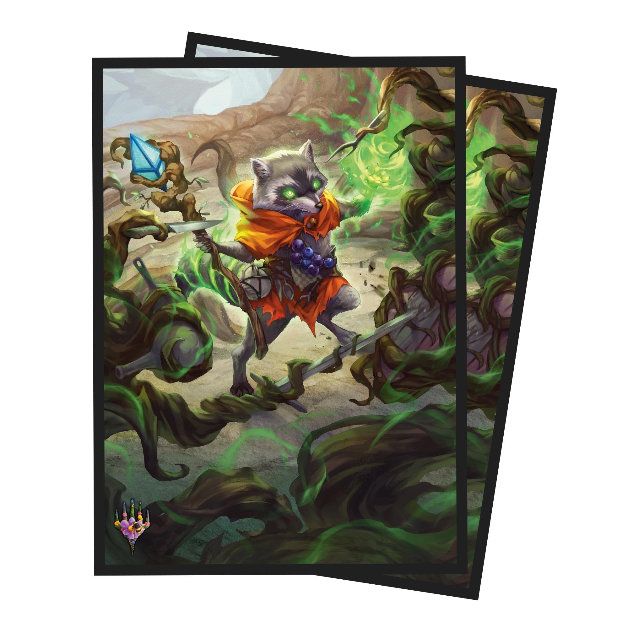 Ultra Pro - Magic: The Gathering - Bloomburrow - Sachet de 100 protèges cartes standard - Bello, Barde des Ronces (63 x 89 mm) - flash vidéo