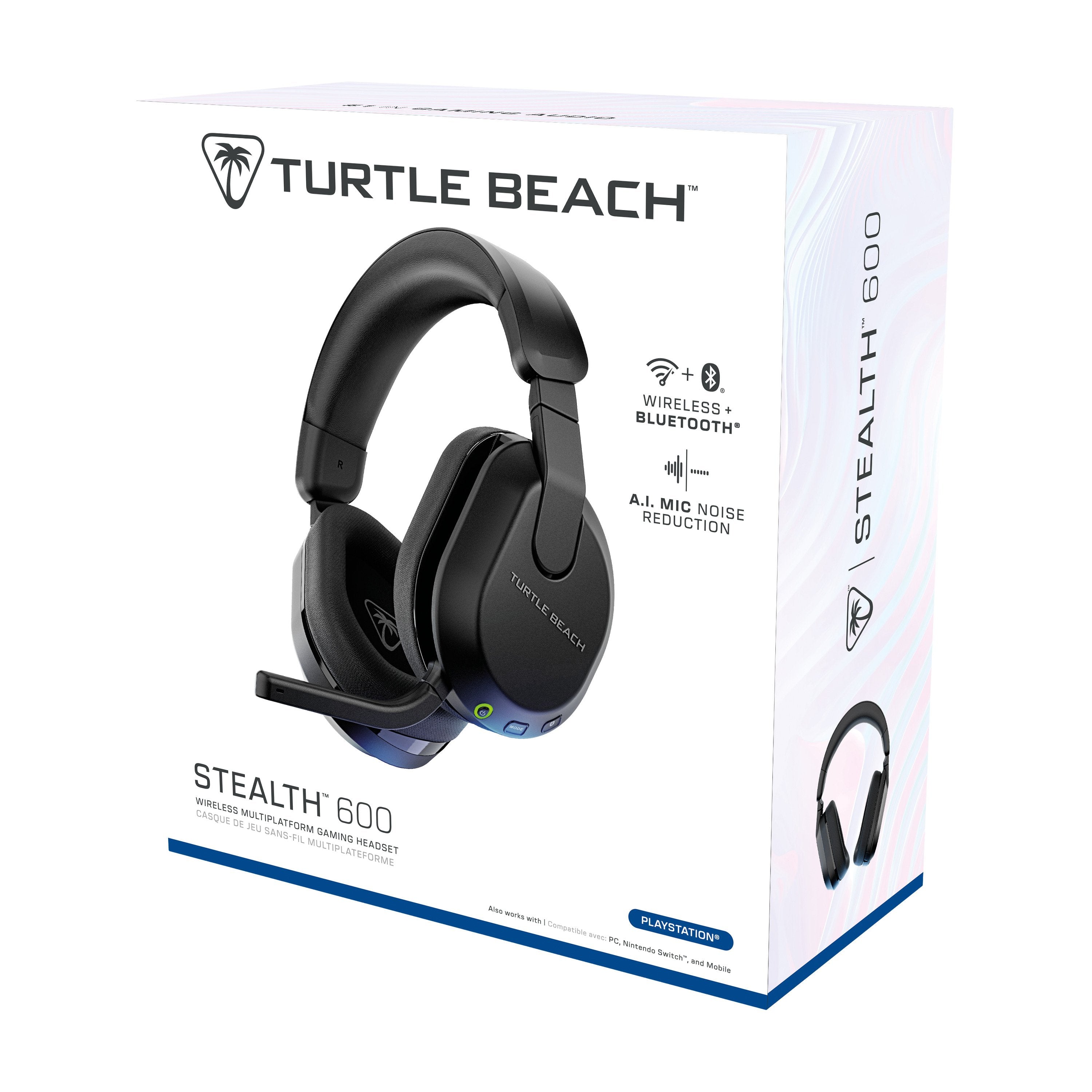 Turtle Beach - Casque de jeu sans fil Stealth 600P Gen 3 Noir pour PS4, PS5, Switch et PC - flash vidéo