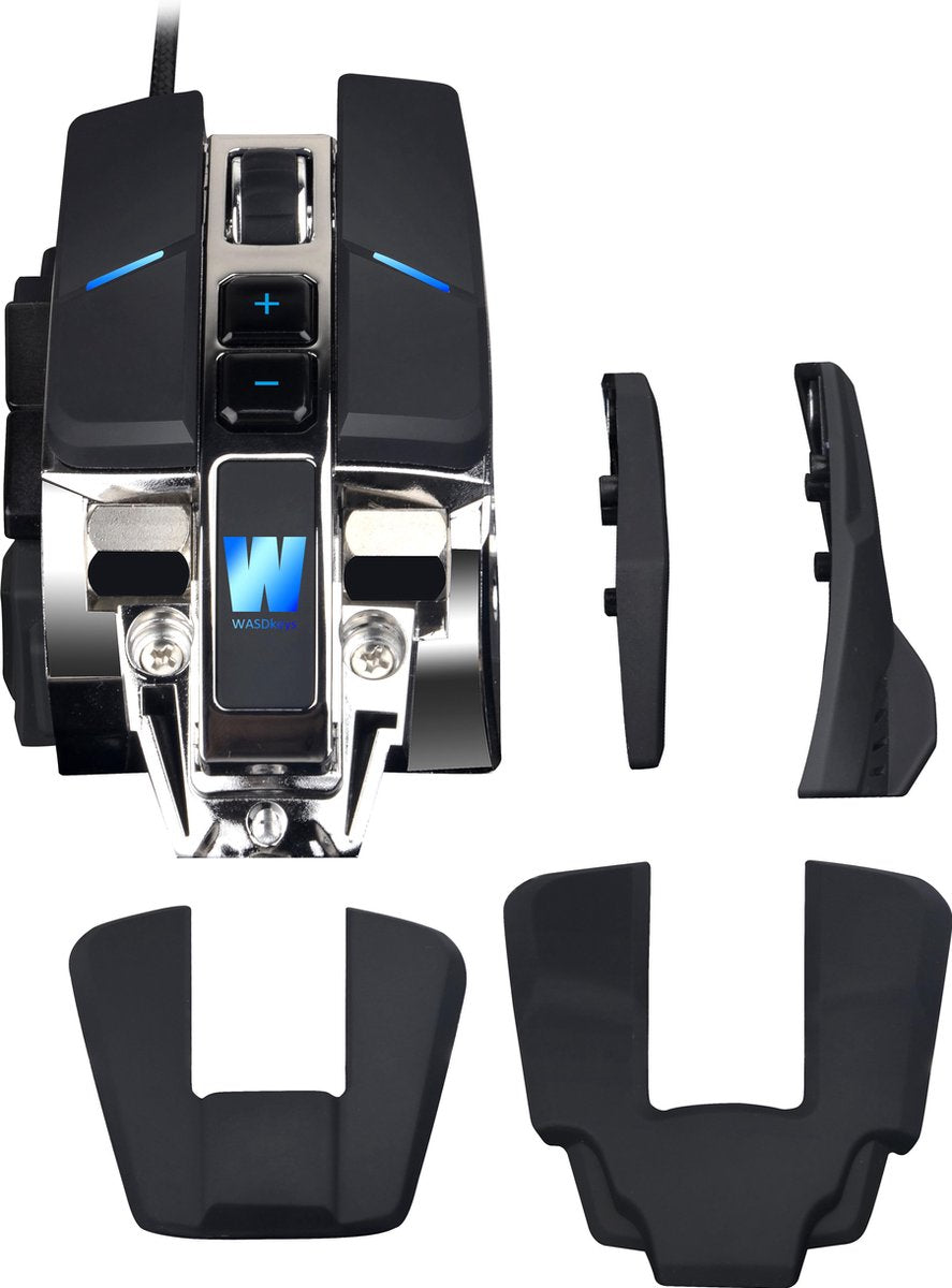 WASDkeys - M300 - Souris de jeu laser filaire RGB noire - flash vidéo