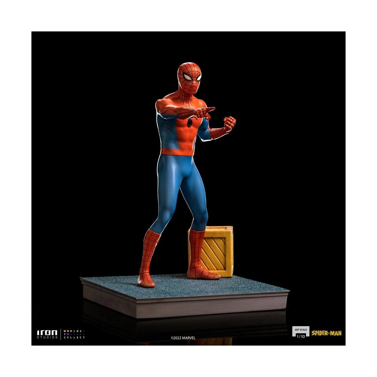 Iron Studios - Arts Scale 1/10 - Marvel - Spider-Man Animated Series - Spider-Man `60s Statue 21cm - flash vidéo