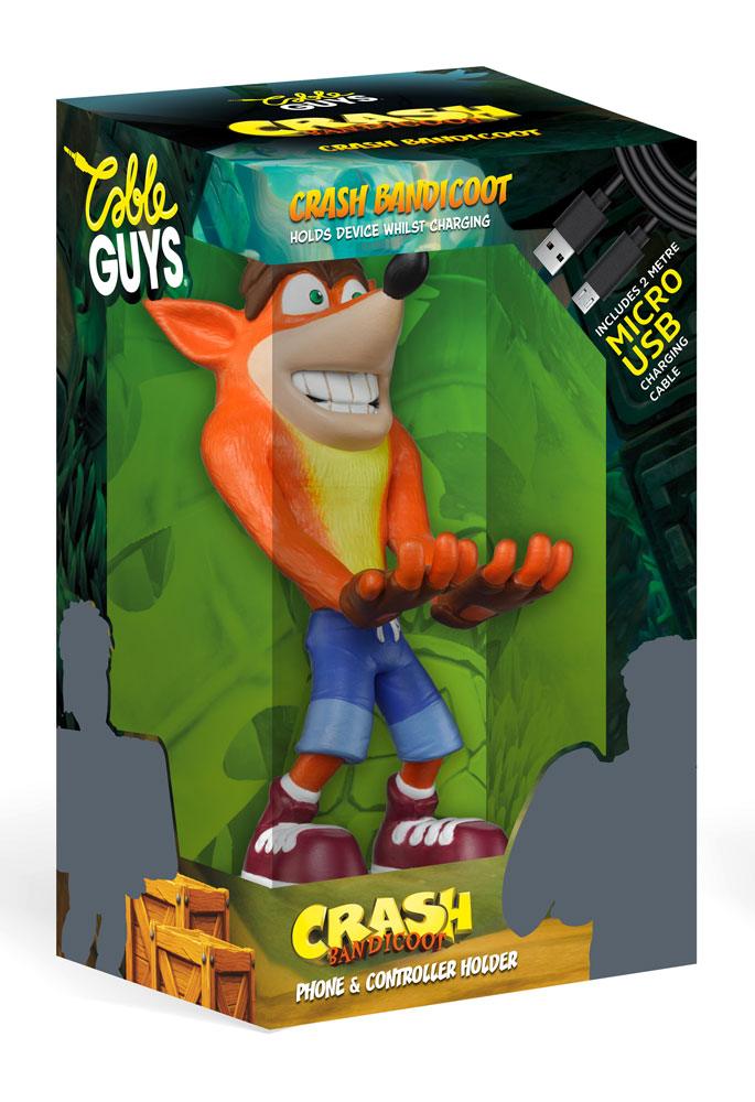 Cable Guys - Crash Bandicoot - Crash Support Chargeur pour Téléphone et Manette - flash vidéo