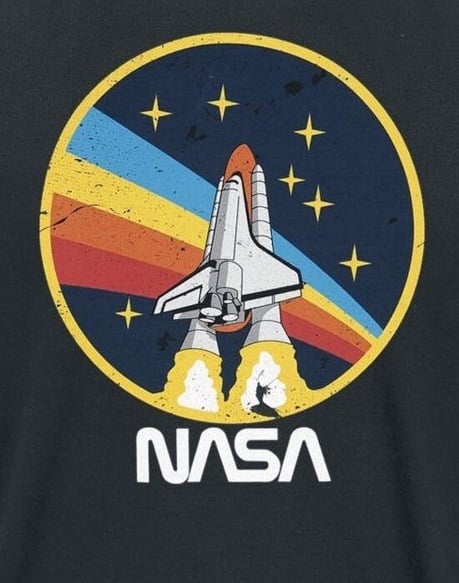 NASA Rocket Circle Man T-Shirt M - flash vidéo