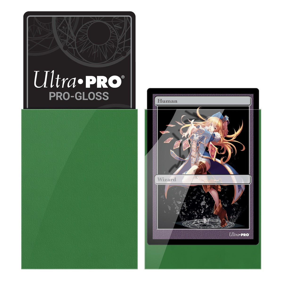 Ultra Pro - PRO-Gloss Sachet de 60 protèges cartes petit format Vert (62 x 89 mm) - flash vidéo