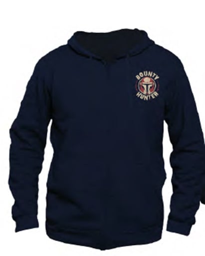 Star Wars - The Mandalorian Bounty Hunter Black Men's Sweat Zippe Hoodie - M - flash vidéo