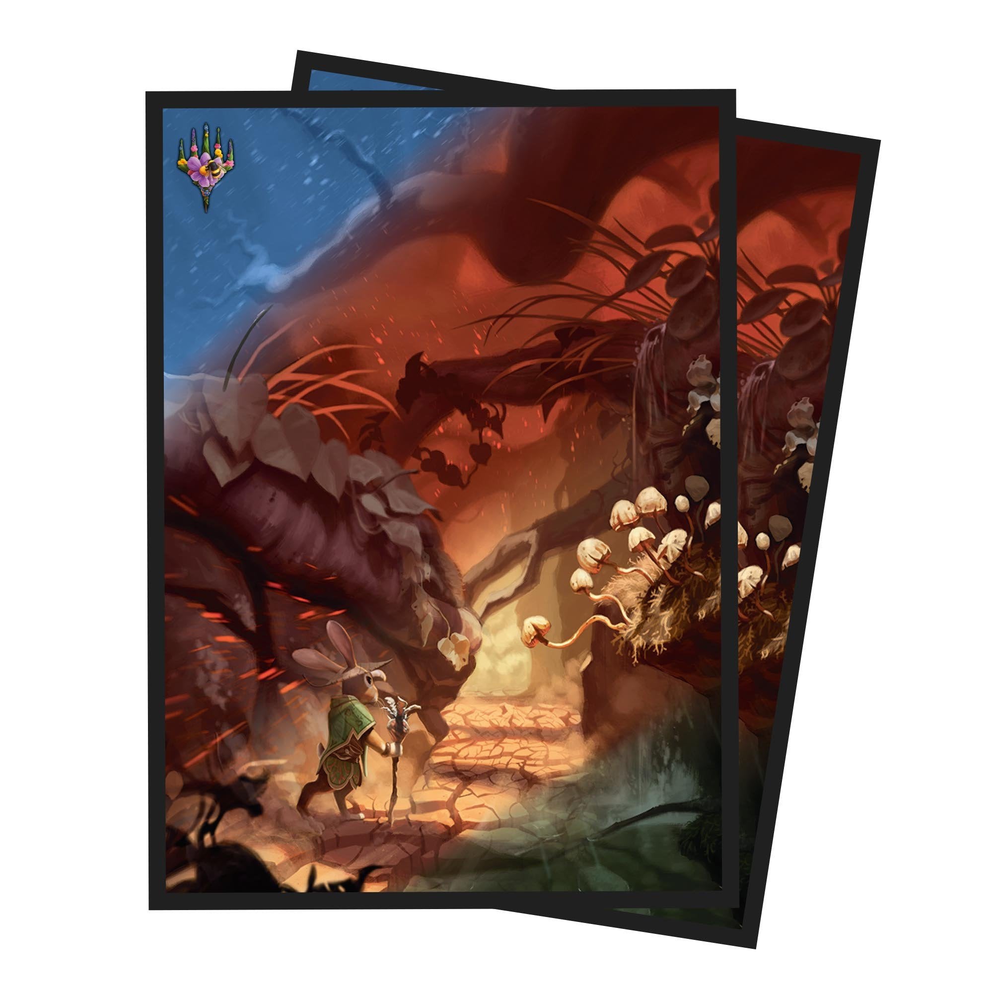 Ultra Pro - Magic: The Gathering - Bloomburrow - Sachet de 100 protèges cartes standard - Terres de saison, forêt (63 x 89 mm) - flash vidéo