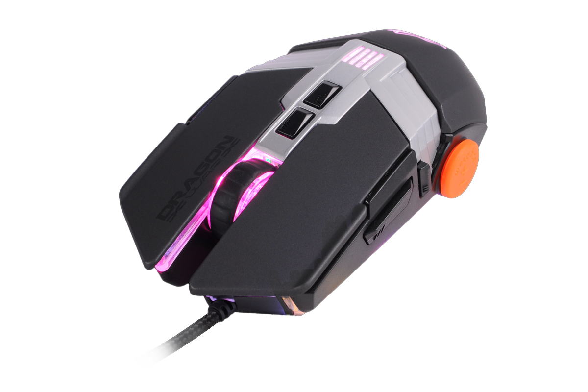 Dragonwar G22 7000DPI Souris de jeu RGB ergonomique et personnalisable à 7 boutons - Noir - flash vidéo