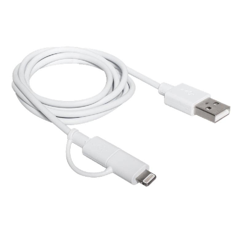 CAMPUS CHARGE SYNC WHITE CABLE 100 CM - flash vidéo