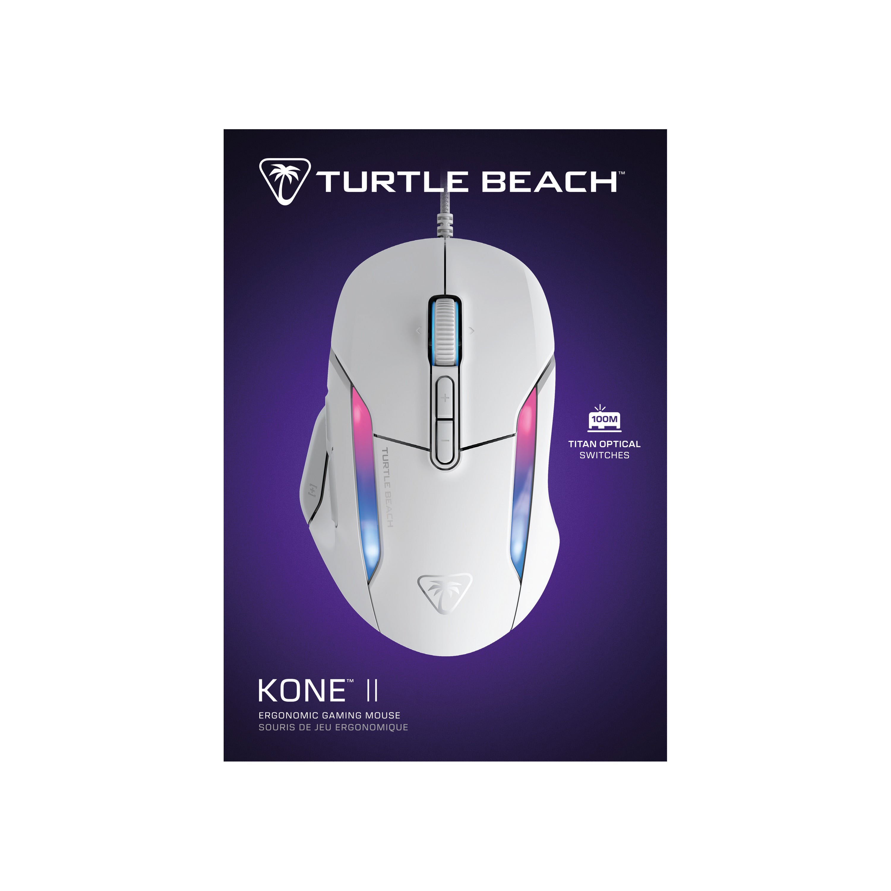 Turtle Beach - Souris de jeu ergonomique Kone II Blanche - flash vidéo