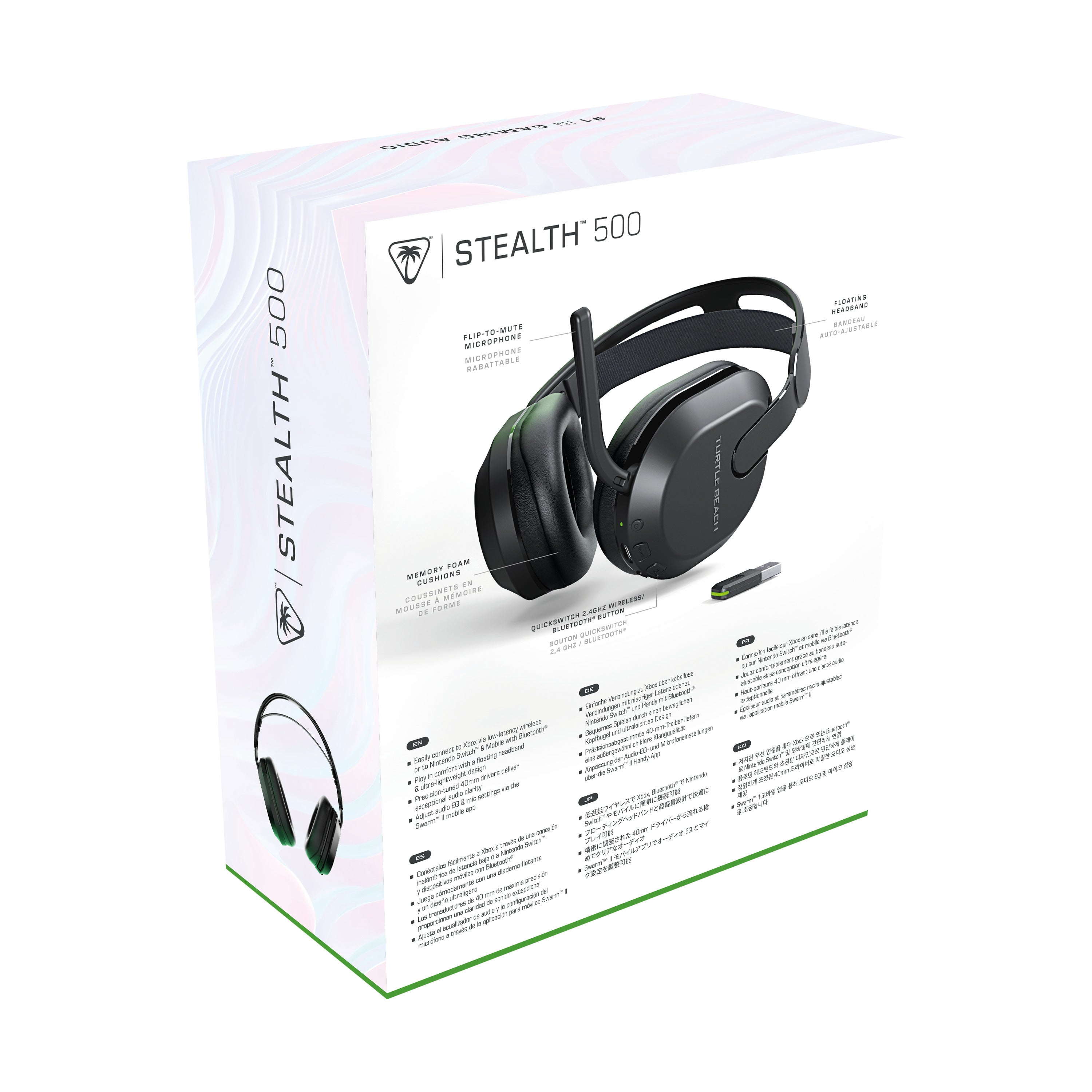 Turtle Beach - Casque de jeu sans fil Stealth 500X Noir pour Xbox Series, Xbox One, Switch, PC et Mobile - flash vidéo