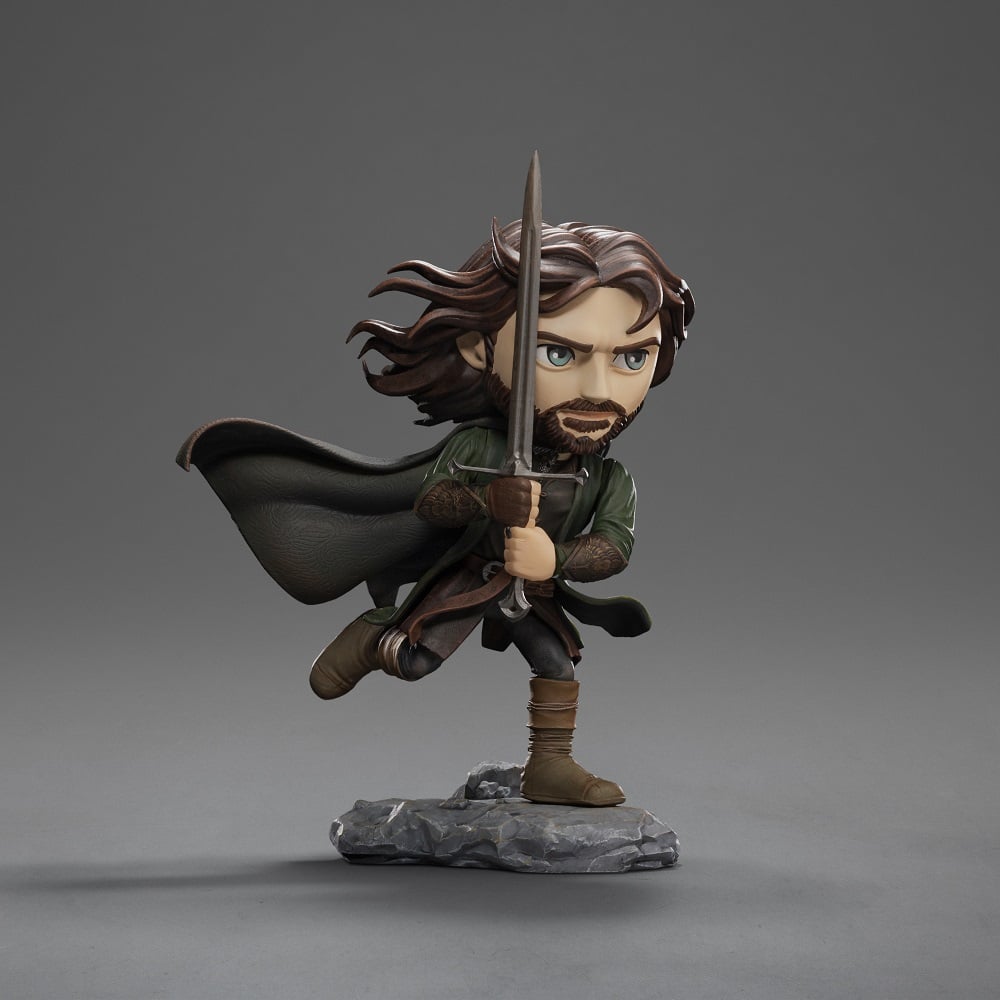 Iron Studios - MiniCo - Le Seigneur des anneaux - Aragorn Statue 17cm - flash vidéo