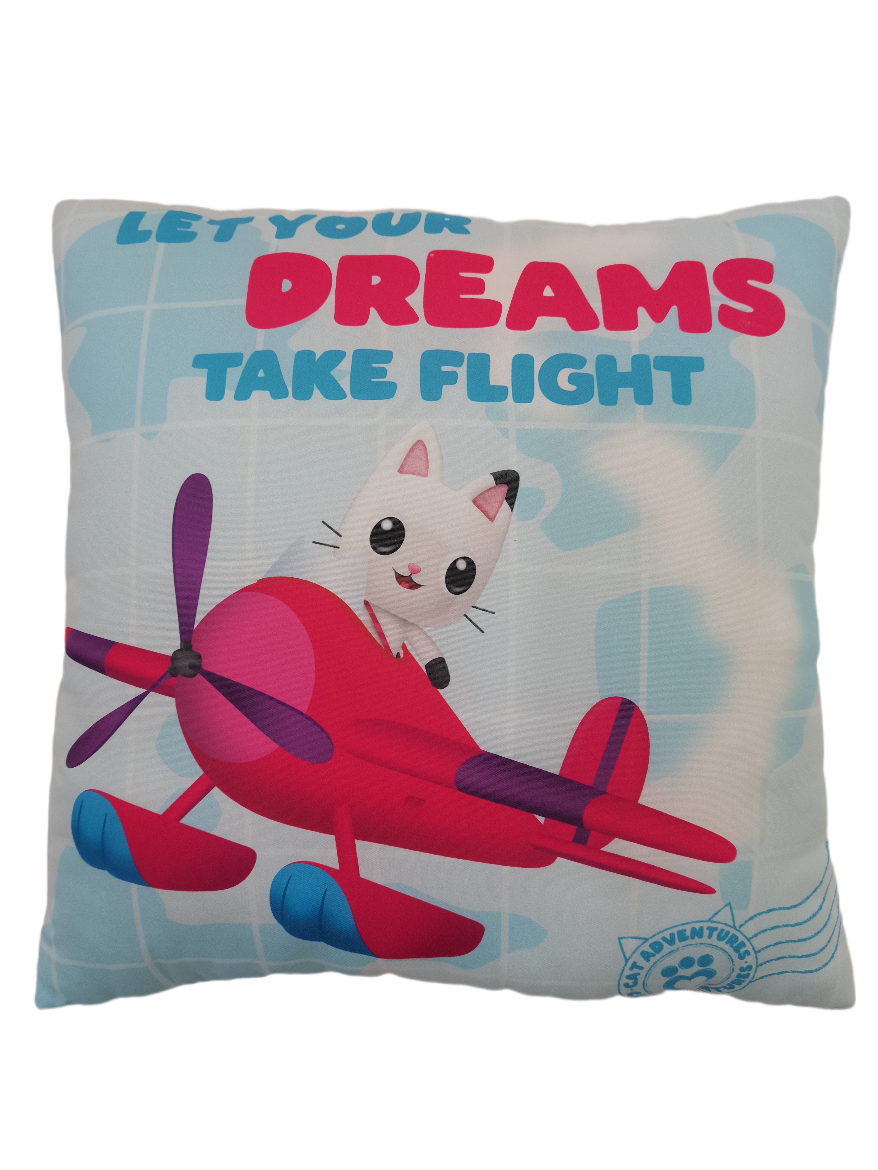 Gabby et la Maison magique - Coussin double face "Cat-Adventures" (40x40cm) - flash vidéo