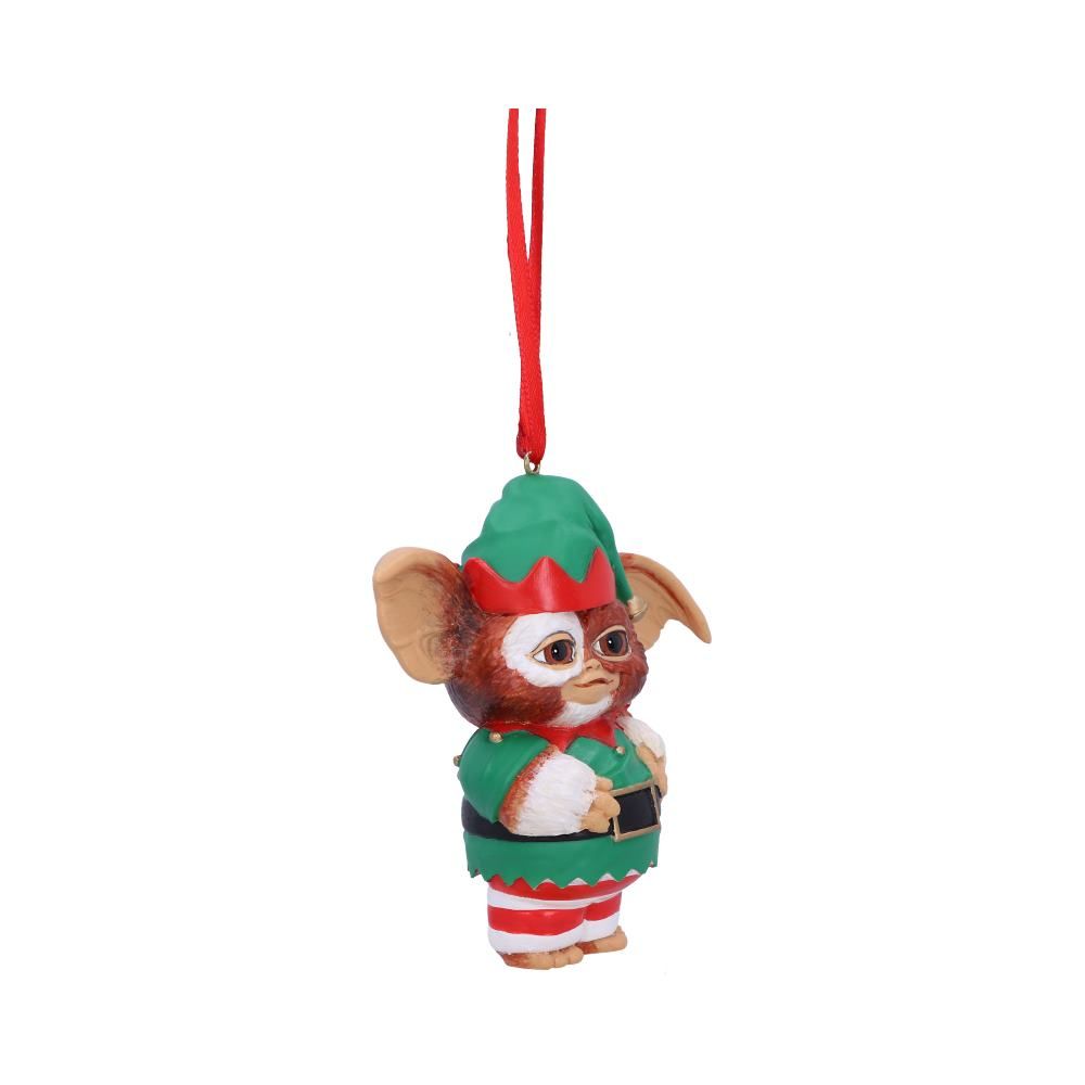 Gremlins - Décoration à suspendre Gizmo en lutin de Noël 9.5cm - flash vidéo