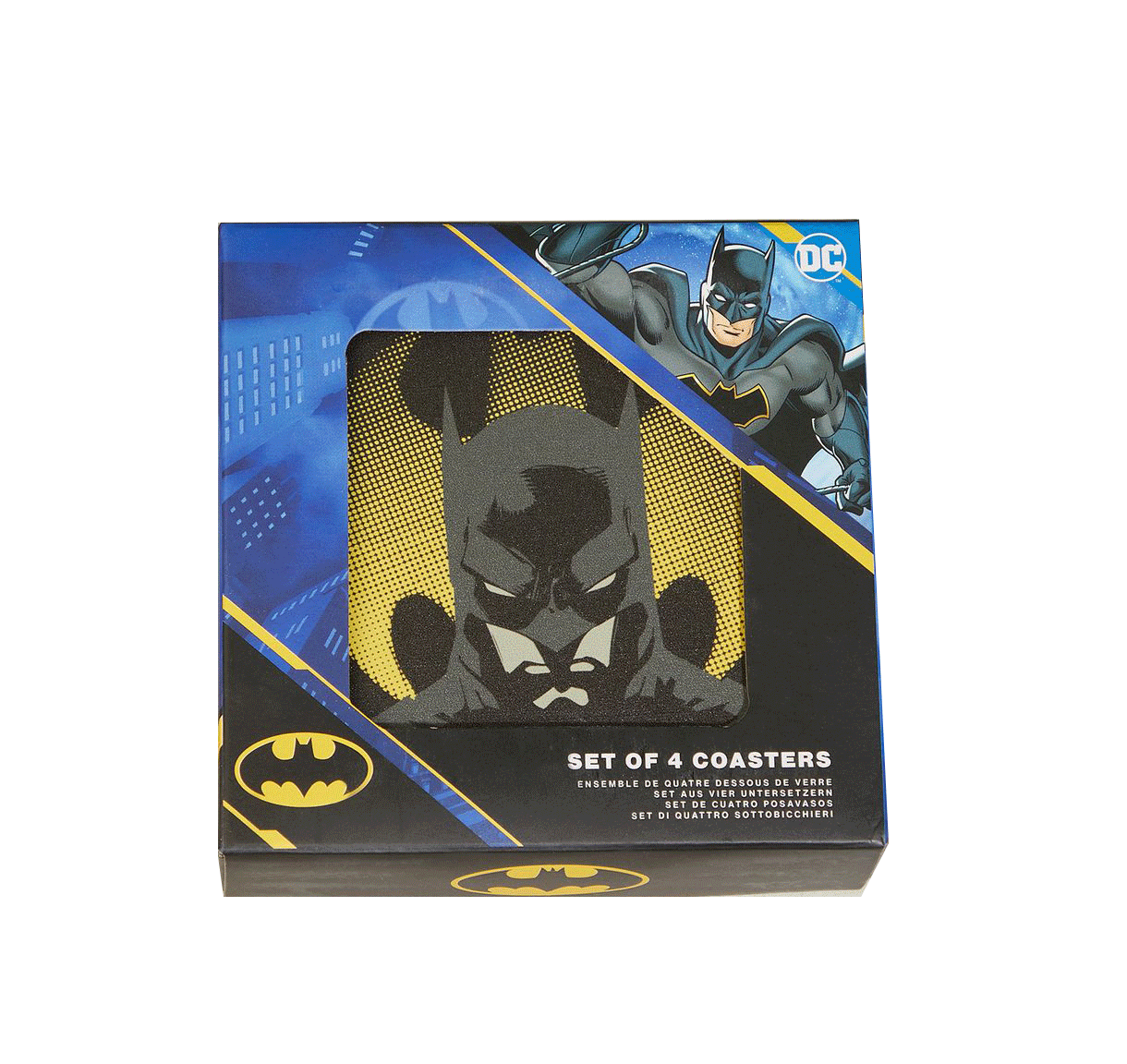 DC Comics - Lot de 4 sous-verres en céramique Gotham City - flash vidéo