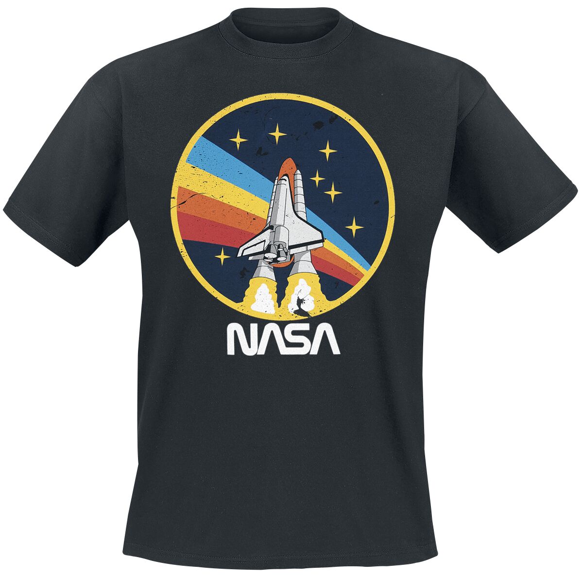 NASA Rocket Circle Man T-Shirt M - flash vidéo