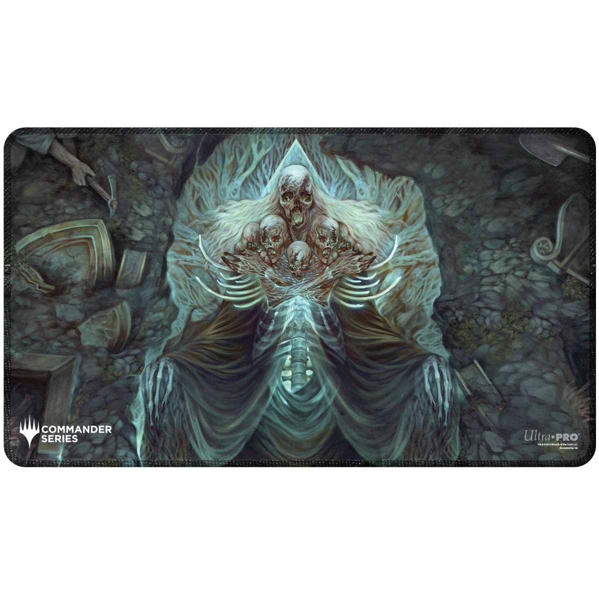 Ultra Pro - Magic: The Gathering - Commander Series - Three Color Wedge - Tapis de jeu à bord cousu Myrkul - flash vidéo