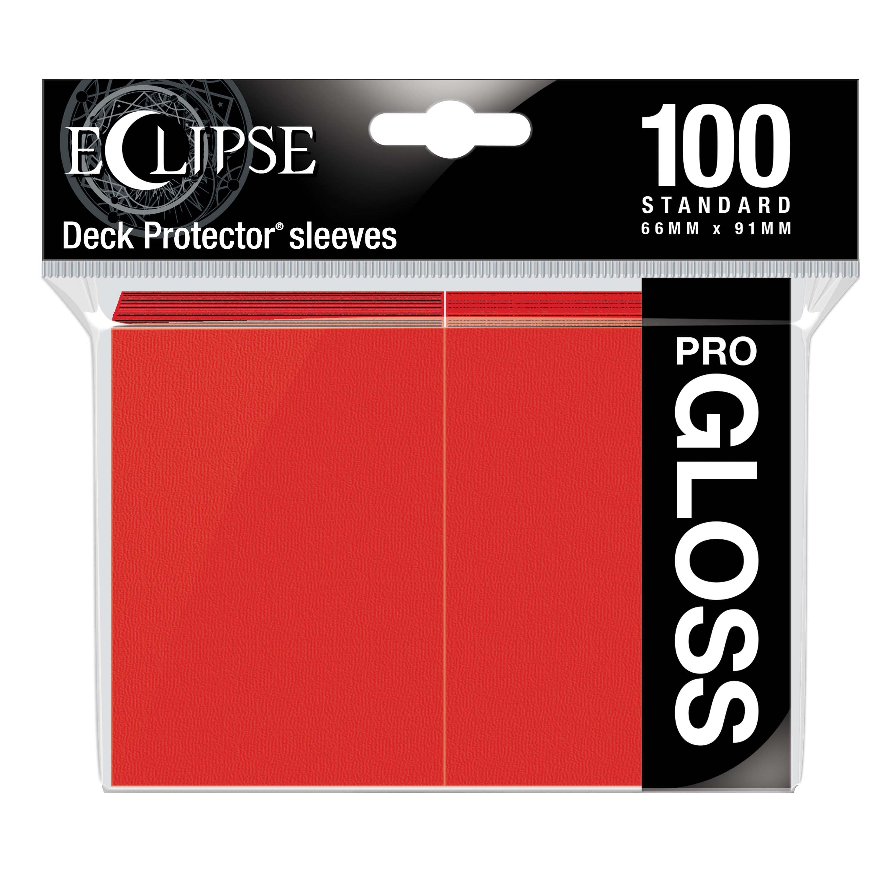 Ultra Pro - Eclipse Gloss Sachet de 100 protèges cartes standard Rouge Pomme (66 x 91 mm) - flash vidéo