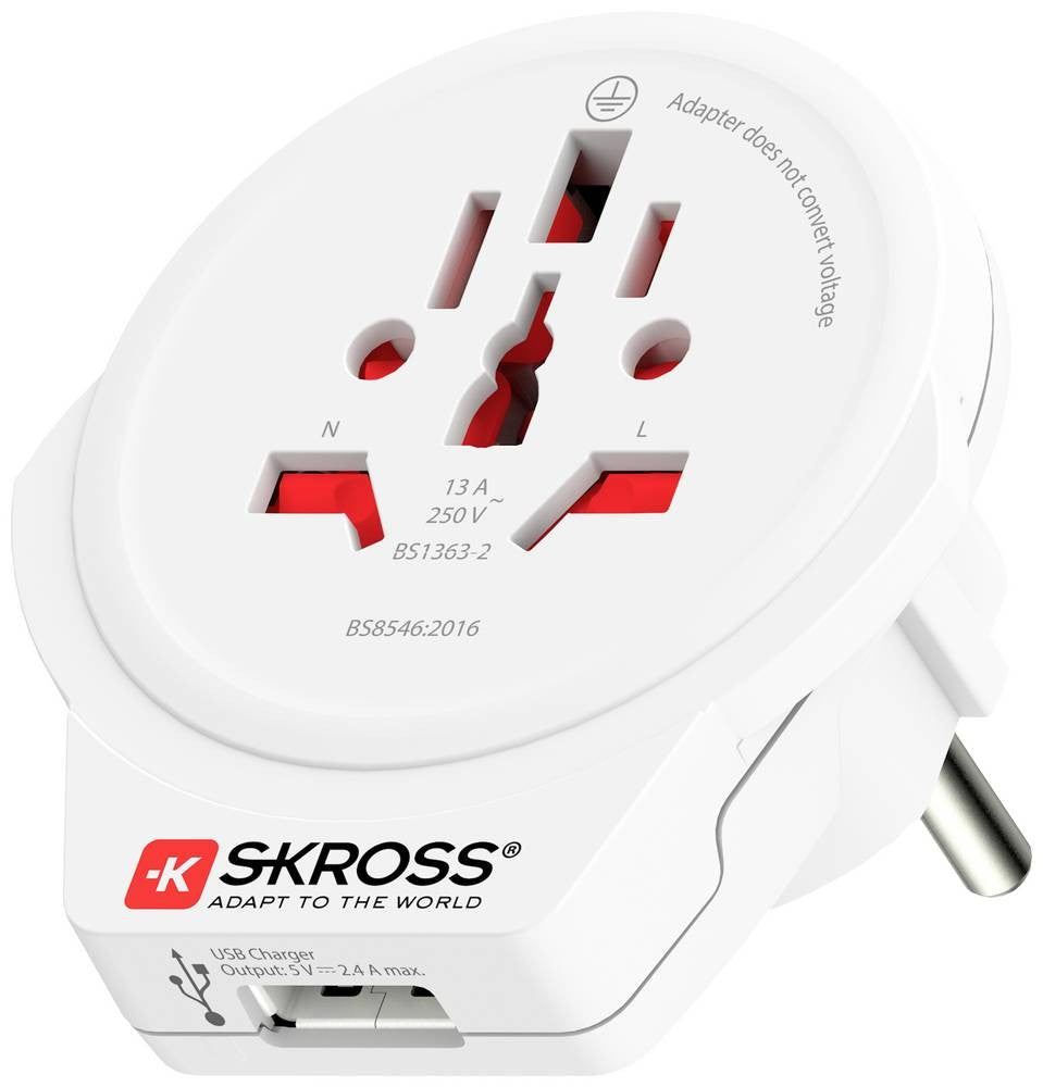 SKROSS - Country Travel Adapter World to Europe USB - flash vidéo
