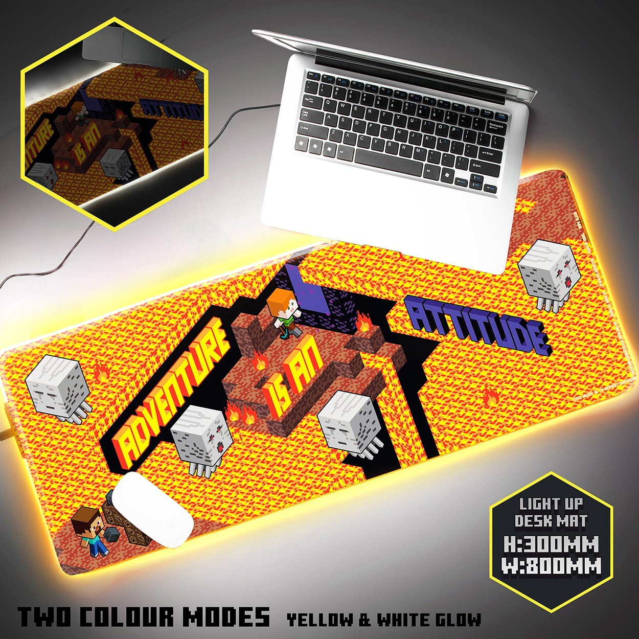 Minecraft - Tapis de souris RGB - flash vidéo