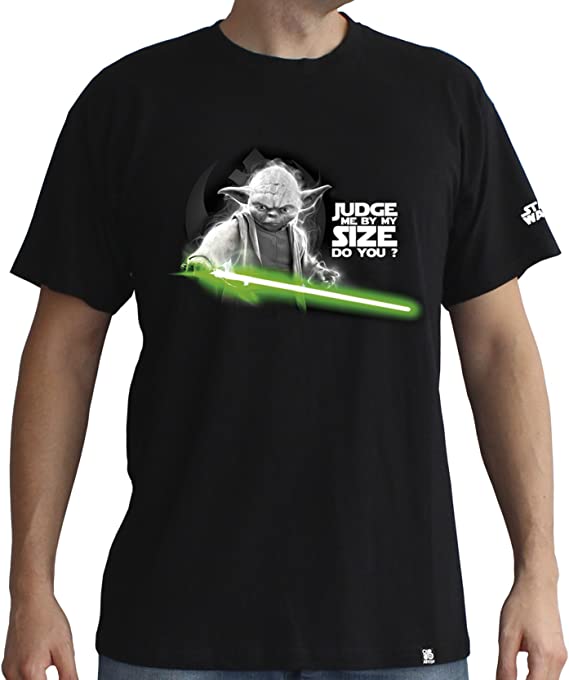 Star Wars - Yoda Black Man T-Shirt S - flash vidéo