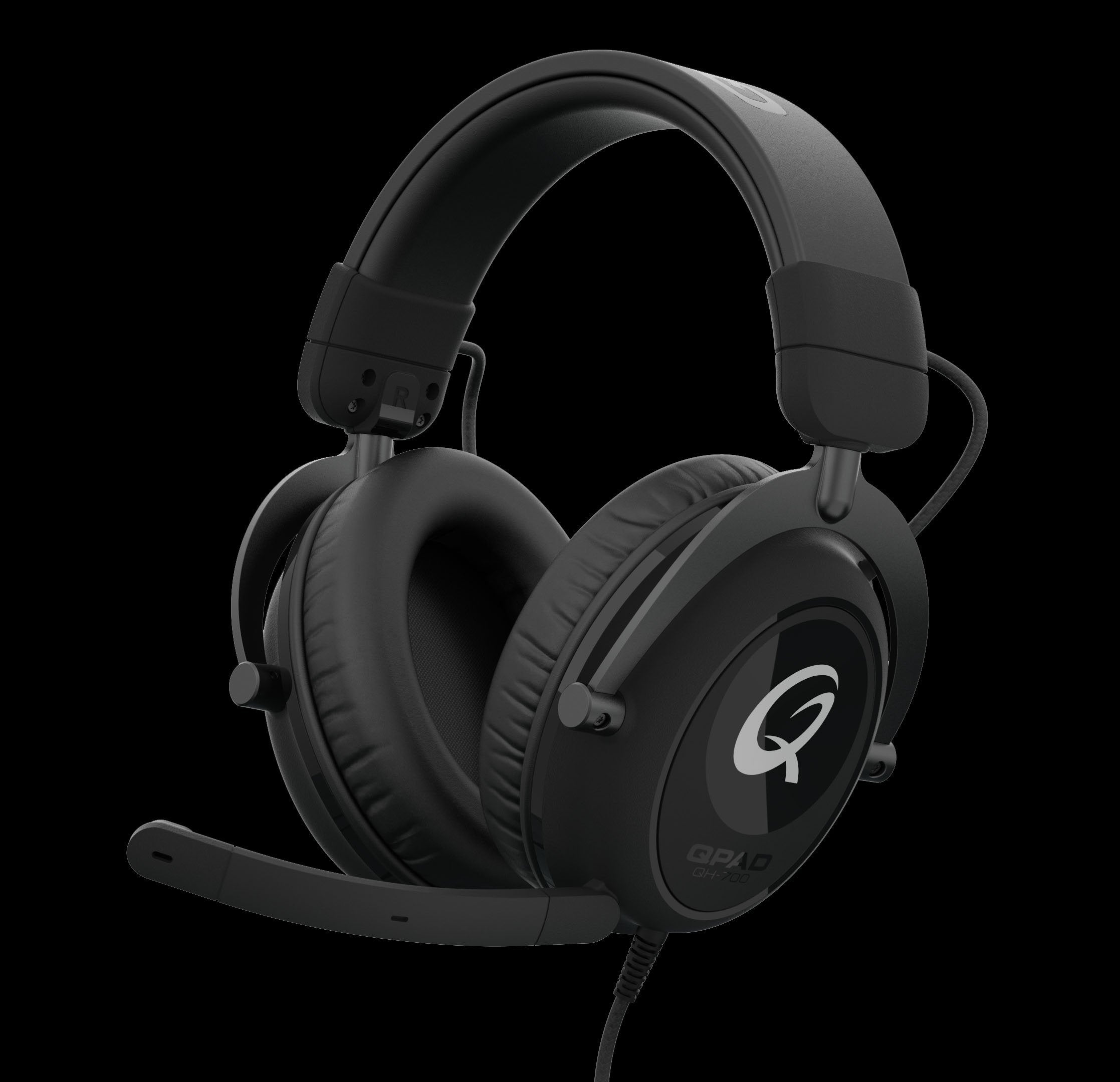 QPAD - QH-700 - Casque de jeu stéréo filaire Noir pour PC, PS4/PS5, Xbox One, Xbox Series S|X, Nintendo Switch - flash vidéo