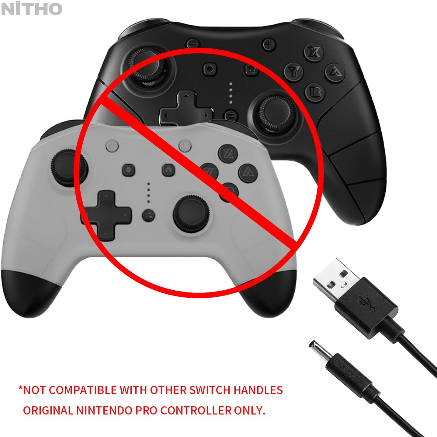 Nitho - Station de charge compatible avec Joy-Cons et manette pro de la Nintendo Switch - flash vidéo