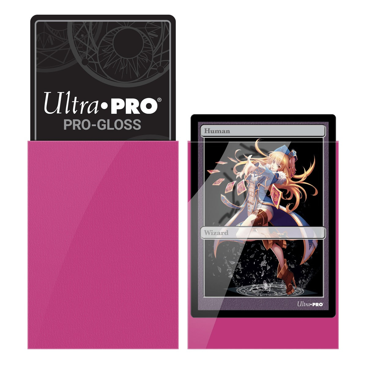 Ultra Pro - PRO-Gloss Sachet de 60 protèges cartes petit format Rose Vif (62 x 89 mm) - flash vidéo