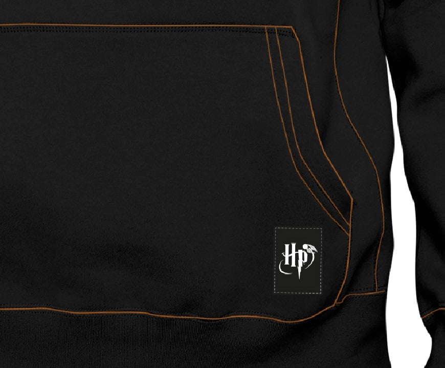 Harry Potter - Sweat Noir Hommes Emblème Poudlard - L - flash vidéo