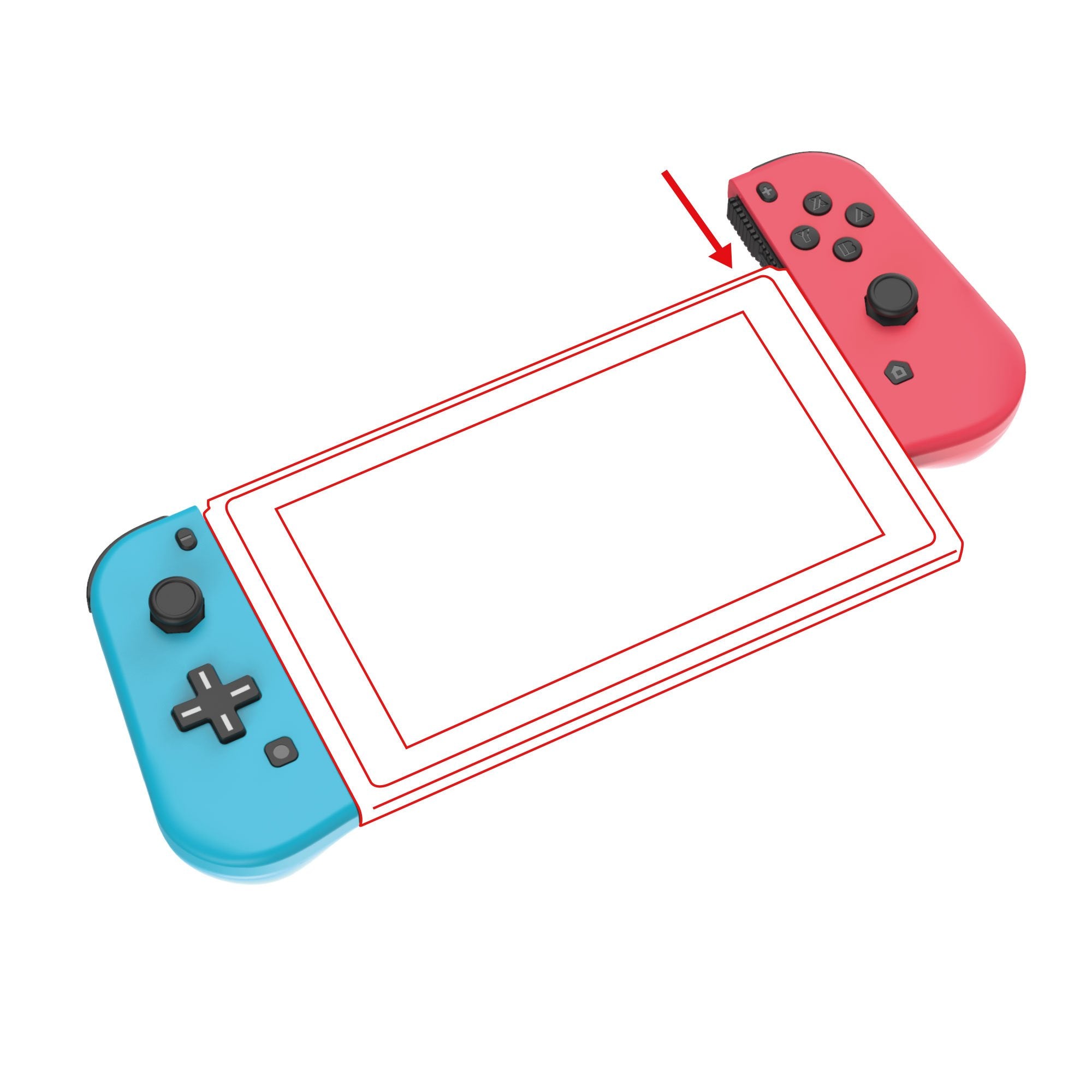 Manettes JoyCon Duo Pro Pack pour Nintendo Switch - Bleu et Rouge - flash vidéo