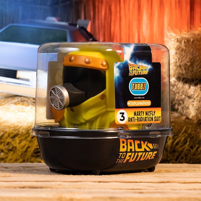 TUBBZ Canard de bain - Retour vers le Futur - Marty Costume Anti-Radiation - flash vidéo