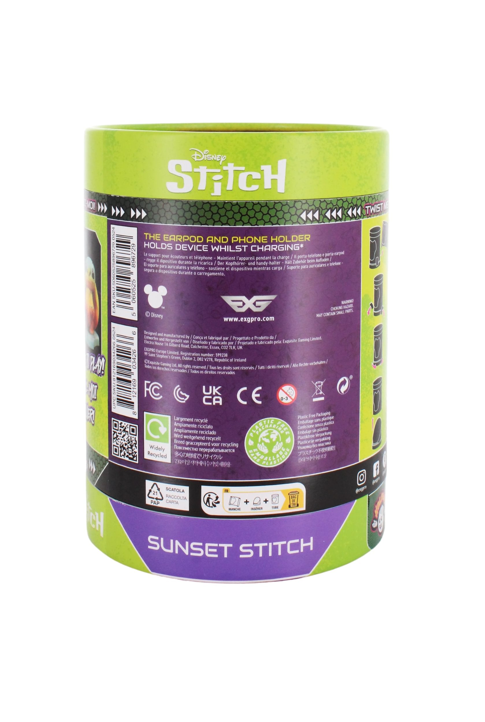 Cable Guys Holdems - Disney - Lilo et Stitch - Support pour écouteurs et téléphone Sunset Stitch - flash vidéo